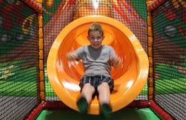 The Volcano Slide at Safari Play!